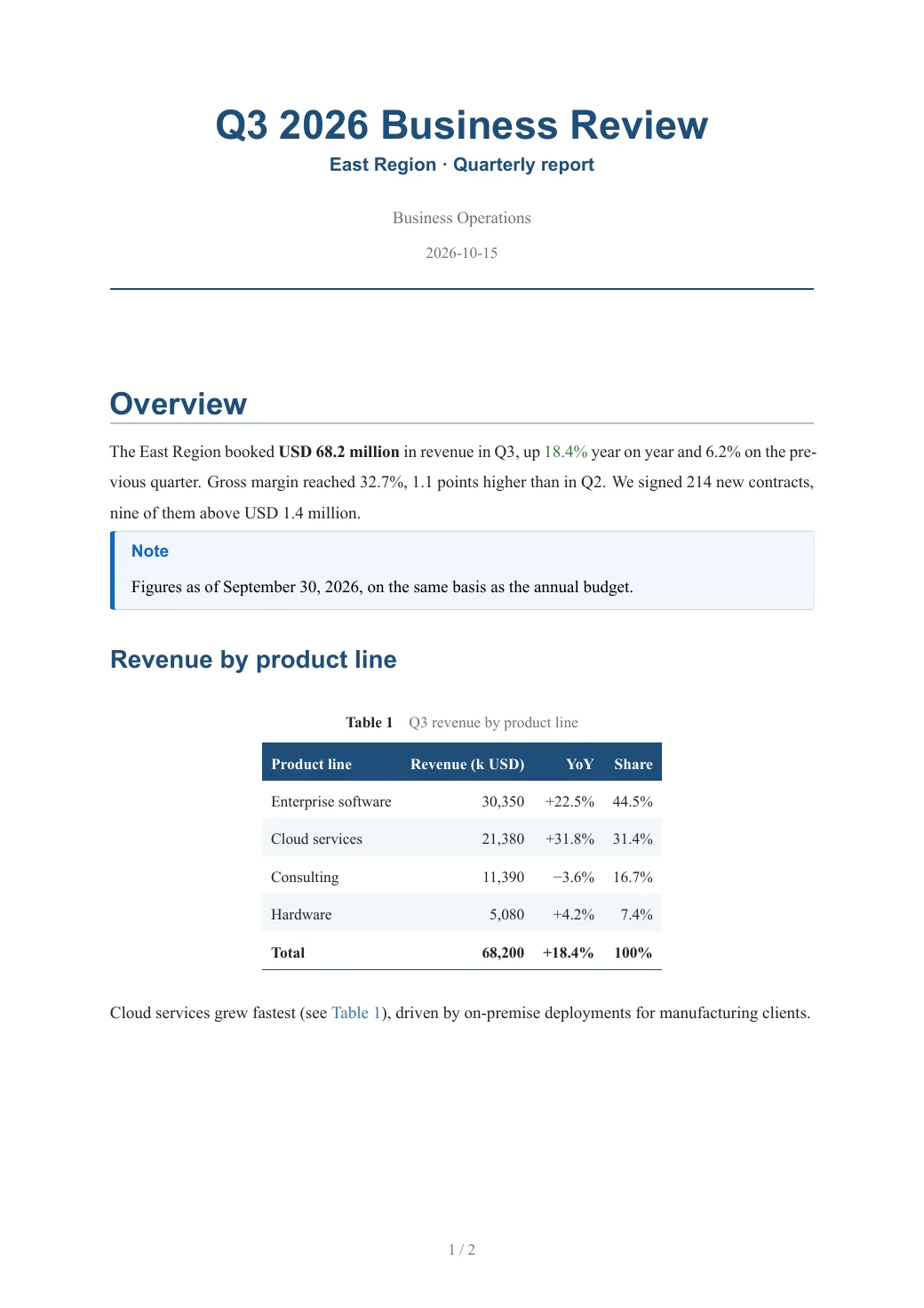 Q3 2026 Business Review — 1